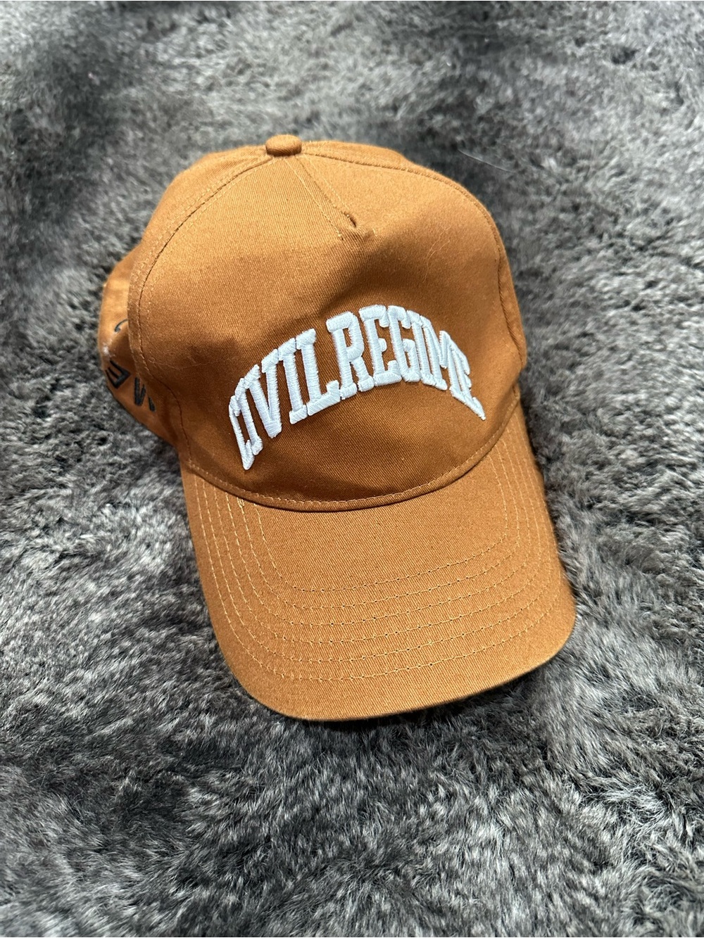 Civil Regime American Dreamer Tan White Strapback Hat OS Streetwear Skater Indie